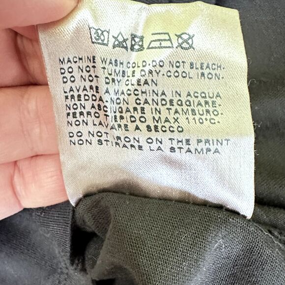 Matchless Women's Cotton Black Long Sleeve Embelished T-Shirt SZ L Made in Italy - Picture 16 of 16